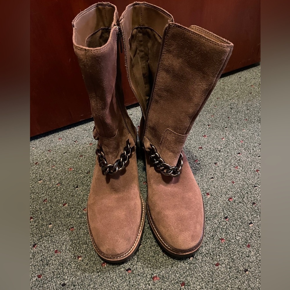 Vince Camuto Suede Boots with Chain